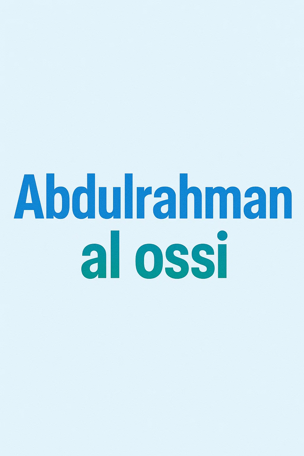 Sheikh Abdulrahman Al Ossi